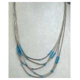 925 Silver Native American Liquid Silver Turquoise