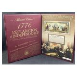 July 4th 1776 Colorized $2 Bill & Stamp Folio Set