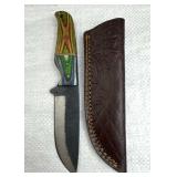 Handmade Steel Fixed Blade Knife w/ Sheath