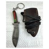 Damascus Steel Fixed Blade Knife w/ Sheath