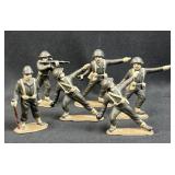 (6) Vtg Die Cast Soldiers Set, Approx 1.5"