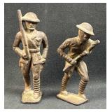 Pair of Antique Cast Iron Toy Soldiers