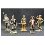 (5) Vtg. Lead & Diecast Soldiers, Approx 2"