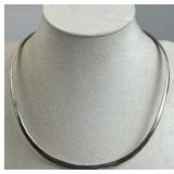 925 Silver Torque Choker Necklace