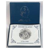 1982 Silver Unc. Washington Commem Half 90%