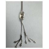 925 Silver Ciani Lariat Style Serpentine Chain Nec