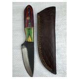 Handmade Steel Fixed Blade Knife w/ Sheath