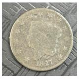 1827 Coronet Head US Large Cent