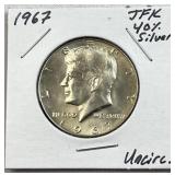 1967 JFK 40% Silver Half Dollar, Uncirculated