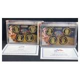 2009 & 2010 Proof Presidential Dollar Coin Sets