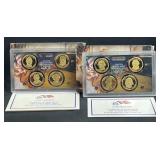 2007 & 2008 Proof Presidential Dollar Coin Sets