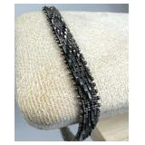 925 Silver Vintage Taxco Woven Chevron Bracelet