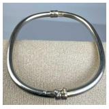 925 Silver Milor Rectangle Spring Hinge Bangle Bra