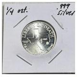 1/4oz Silver TX Liberty or Death Hart