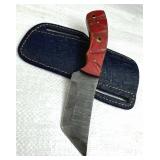 Damascus Steel Fixed Blade Knife w/ Sheath