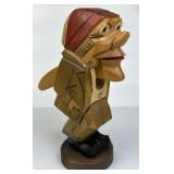 Vtg Hand Carved Wooden Standing Hobo Nutcracker