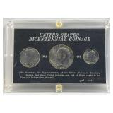 US Bicentennial Coinage 3pc Set in Capital Hldr.