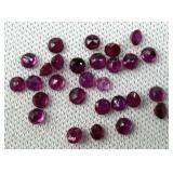 1.3 Carats Red Spinel Gemstones, Round Cut