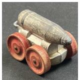 Antique Lead w/ Wooden Wheels 