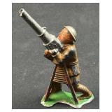 Barclay Machine Gunner Lead Toy, Tin Top #774