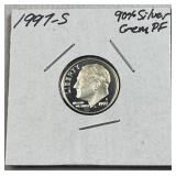 1997-S Roosevelt 90% Silver Gem Proof Dime
