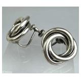 925 Silver Danecraft Triple Loop Screwback Earring