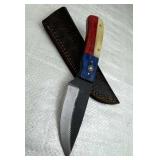 Handmade Steel TX Fixed Blade Knife w/ Sheath