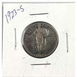 1923-S Standing Liberty Silver Quarter, US 25c