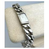 925 Silver Taxco Heavy Chunky Curb Link Bracelet