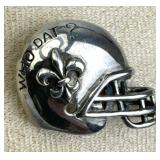 925 Silver New Orleans Saints Helmet Slide Pendant
