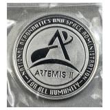 1oz Silver NASA Artemis II Rounds NEW .999
