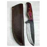 Handmade Steel Fixed Blade Knife w/ Sheath