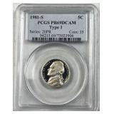 1981-S Proof Jefferson Nickel, PCGS PR69DC T1
