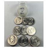 1971-D Eisenhower BU Dollar Coin Roll