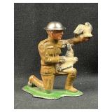 c. 1930s Lead Homing Pigeon Keeper Toy Soldier