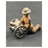 c. 1930s Lead Mortar Man Toy Soldier