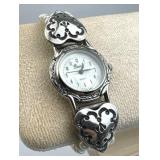 925 Silver Vtg Navajo Phillip Guerro Pearl Watch