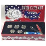 2004 Commemorative Knife & Coin Set, 25c BU