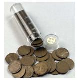 1936 Circulated Lincoln Wheat Cents Roll