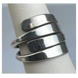 925 Silver Fused 2-Strand Wrap Around Ring