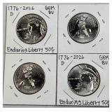 (4) 1776-2026-D Enduring Liberty Half Dollar, BU