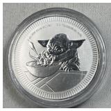 1oz Silver 2022 Grogu 'Baby Yoda' Niue .999