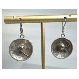 925 Silver Mexico Sombrero French Wire Earrings