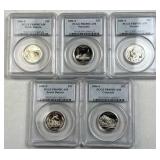 (5)  2006-S State Quarters, PCGS Graded PR69 DCAM