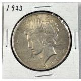 1923 Peace Silver Dollar, US $1 Coin, 90%