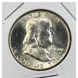1960 Franklin Silver Half Dollar, Gem BU, 90%