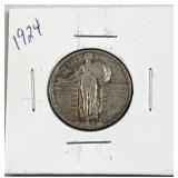1924 Standing Liberty Silver Quarter, US 90%