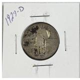 1927-D Standing Liberty Silver Quarter, US 90%
