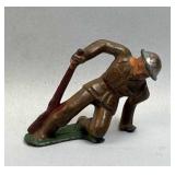 c. 1930's USA Lead Soldier Toy, Shell Shocked