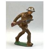 c. 1930's USA Lead Soldier Toy, Bayo Charge